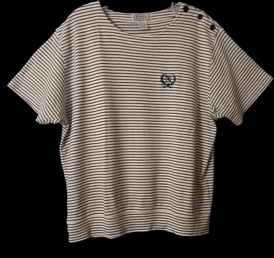 Женский топ Jennifer Moore XL с белыми черными полосками на талии цвет розовый морской - Изображение 1 из 4