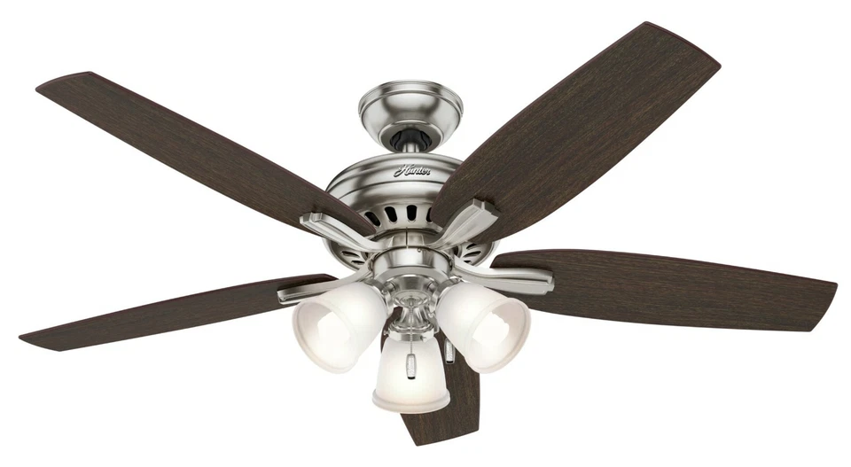 Hunter 52" Newsome Ceiling Fan w/ 3 LED Lights & Pull Chain Traditional Casual - Image 1 of 1