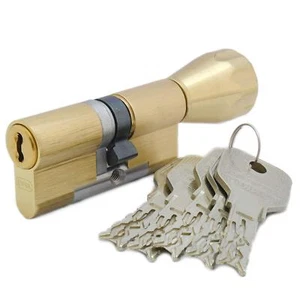 EVVA 4KS Hochsicherheits-Knaufzylinder inkl. 5 Schlüssel, Messing poliert - Bild 1 von 6