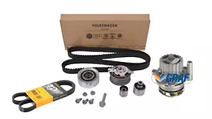 Set Vertrieb Original VW Golf 6 VI 1.6 2.0 Tdi Wasserpumpe Riemen Im Freien - Picture 1 of 6