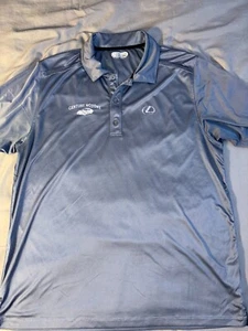 Ontour Men's Hommes Polo Shirts Men's XL Black Century Motors Short Sleeve Slit - Picture 1 of 7
