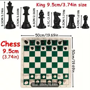 EXTRA LARGE Tournament Chess Set 50x50cm Board Large Plastic Pieces (King 9.5cm) - Picture 1 of 11