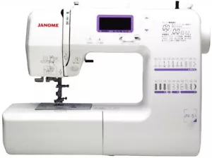 JANOME JAPAN COMPUTERIZED SEWING MACHINE JN-51 With Description DVD White - Picture 1 of 10