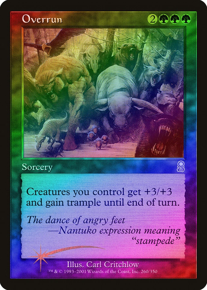 Overrun FOIL Odyssey PLD Green Uncommon MAGIC THE GATHERING MTG CARD ABUGames - Image 1 of 1