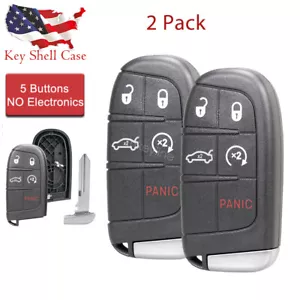 2x Replacement for Dodge 2014 - 2022 Models Smart Key Fob Shell Case M3N40821302 - Picture 1 of 7