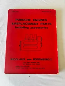 Porsche 356 911 912 engine & parts catalog #971 NVR Nicolaus von Rosenberg - Imagen 1 de 10