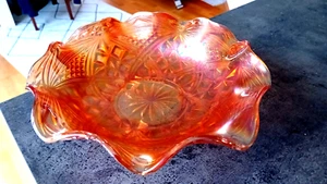 Glas Schale - CARNIVAL ANTIK 1920 - irisierend - dekorativ - Durchmesser 22 cm - Bild 1 von 8