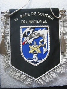 FANION (CANNETILLE) DE LA 5° B.S.M BASE DE SOUTIEN DU MATERIEL - Picture 1 of 2