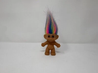 "Muñeca Russ Troll de colección con pelo arco iris figura coleccionable de 3"" difícil de encontrar #1" Foto 1 de 4