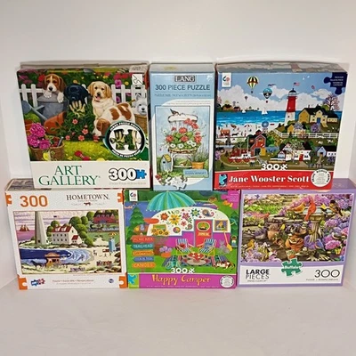 Lot Of 6 300 Piece Jigsaw Puzzles - Image 1 of 3