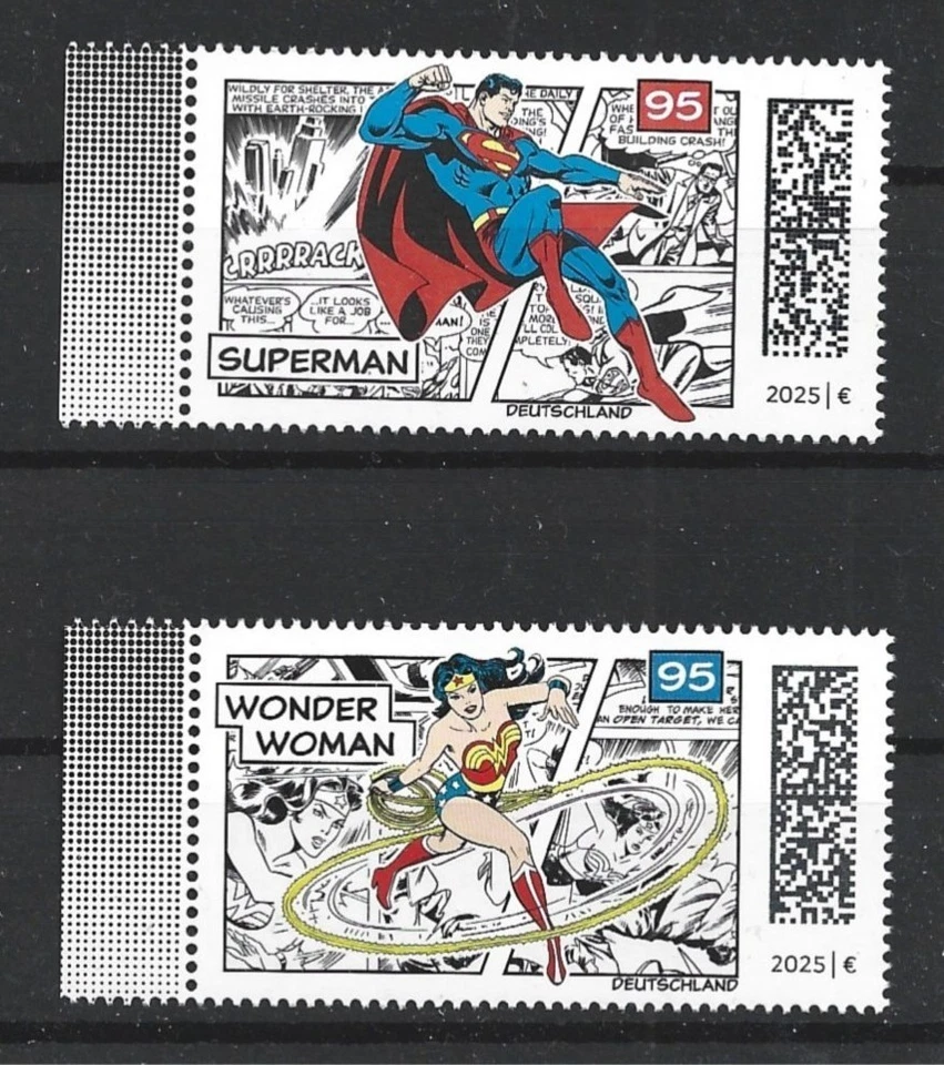 Germany 2025  DC Comics Super heroes Superman Wonder Woman MNH Stamps - Image 1 of 1