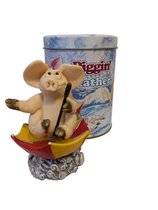 Piggin Weather David Corbridge Piggin Schwein Ornament Sammelfigur mit Box - Bild 1 von 9
