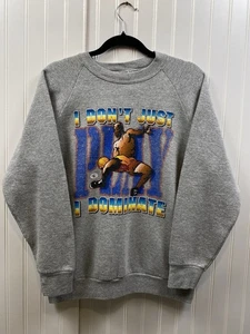 Vintage 90s AND1 Trash Talk Basketball Crewneck Sweatshirt Men’s Small Grey - Bild 1 von 6