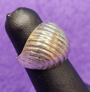 Vintage Clark & Coombs Sterlingsilber gerippter Kuppelring Größe 3,5 hergestellt in den USA 5,74 g - Bild 1 von 17