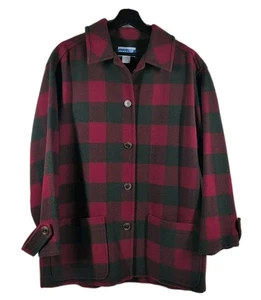 Chaqueta de Colección Pendleton Knockabouts Lana Roja y Negra Búfalo Cuadros Tareas Adulto Talla M - Imagen 1 de 11