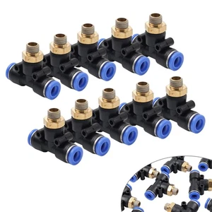 10Stück G 1/8'' T Fitting Verbindungsrohr 8mm für Reifenwechsler Maschinenteile - Bild 1 von 14