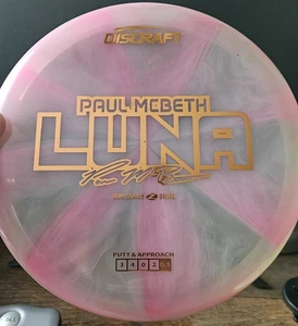 Discraft Z Swirl Luna Paul McBeth Tour Series Pink & Smoky Clear 174g Free Ship - Picture 1 of 4