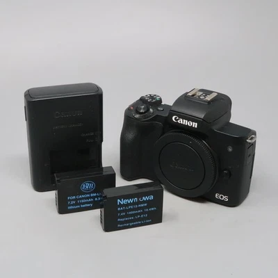 Canon EOS M50 Mark II 24.1MP Mirrorless Camera - Black (Body Only) - Image 1 of 4