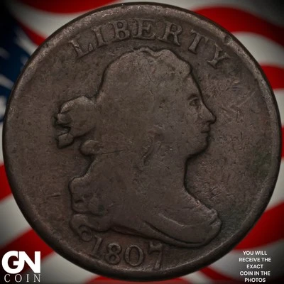 1807 Draped Bust Half Cent A0651 - Image 1 of 2