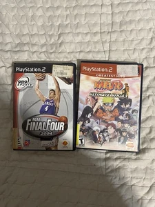 Naruto Ultimate Ninja + NCAA Final Four 2004 PS2 PlayStation 2 CIB [TESTED] - Picture 1 of 4