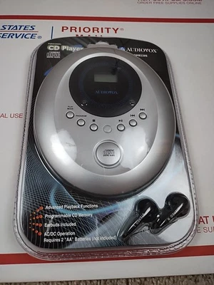 Nuevo Reproductor de CD Personal Audiovox con Auriculares Disco Compacto Plateado Modelo DM8220S Foto 1 de 4