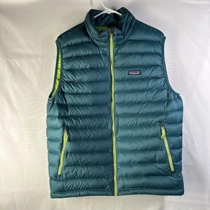 Patagonia Down Sweater Vest Puffer Teal & Green Outdoors Men’s Large - Picture 1 of 5