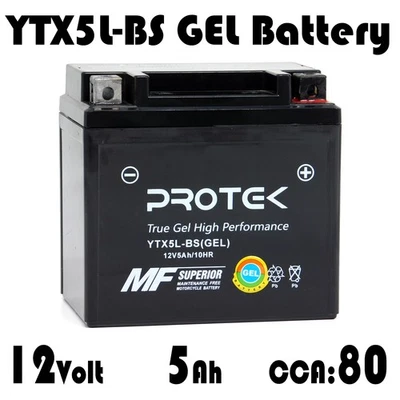 YTX5L-BS YT5L-BS YTZ7S Motocicleta Dirt Bike 12V 5Ah Batería GEL Sellada ATV UTV Foto 1 de 4