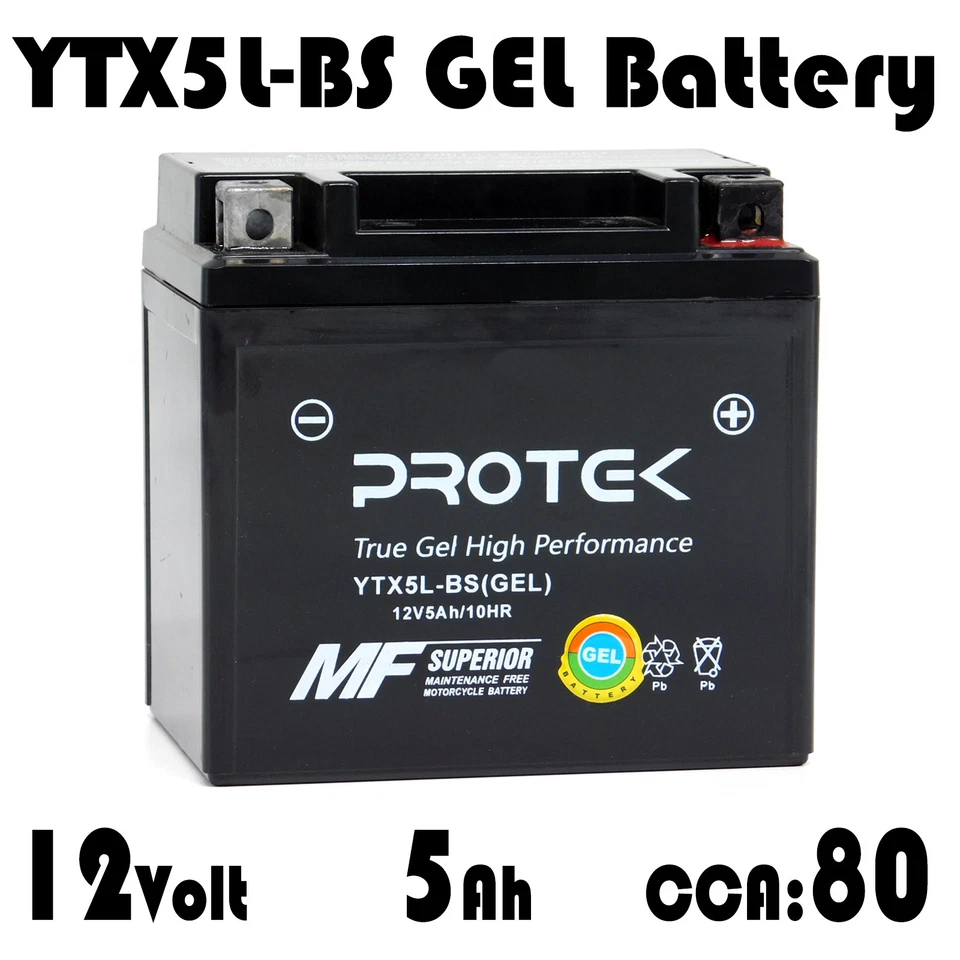YTX5L-BS YT5L-BS YTZ7S Motocicleta Dirt Bike 12V 5Ah Batería GEL Sellada ATV UTV Foto 1 de 4