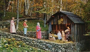 Nativity Pageant Santa's Workshop North Pole New York NY Postcard c1970 Posted - Picture 1 of 2