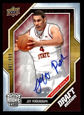 Jeff Pendergraph 2009-10 Upper Deck Draft Autograph #/199 #45 Sun Devils ESE - Image 1 of 2