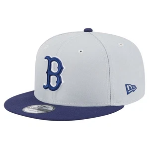 Men's New Era Gray/Navy Boston Red Sox 2-Tone Color Pack 9FIFTY Snapback Hat - Picture 1 of 6