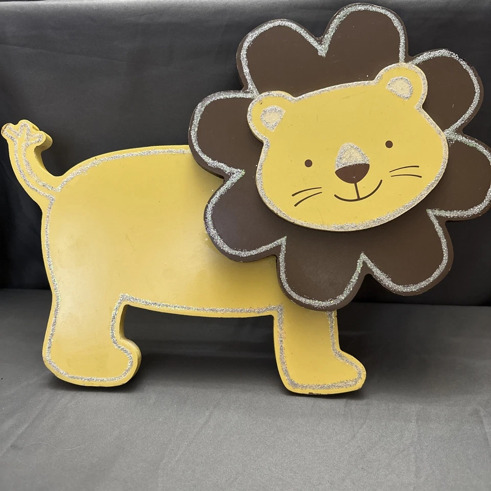 De colección Bebés "R" Us Madera Decoración Pared Guardería Colgante León 14x13 Safari Animales Arca Foto 1 de 4
