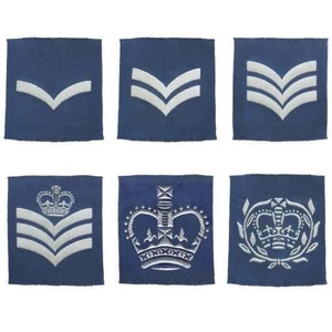 RAF ATC Blue NCO/WO Rank Slides - Picture 1 of 2