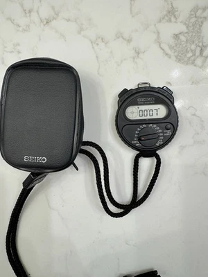 SEIKO СЕКУНДОМЕР ХРОНОМЕТРИСТ SSBJ025 цифровой кварц отлично подходит для спорта черный - Изображение 1 из 4