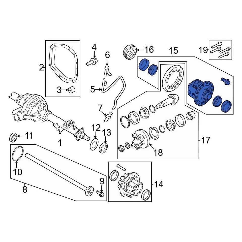 For Ford F-450 Super Duty 2020-2022 Ford LC3Z4026C Rear Differential Carrier - Image 1 of 1