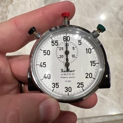 RELOJ CRONÓMETRO ANTIGUO ALEMÁN VINTAGE HANHART AMIGO Patentes pendientes raro 1/5 seg Foto 1 de 4