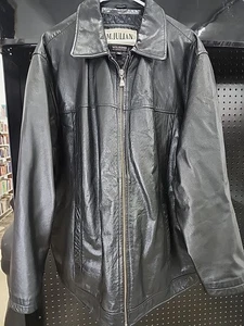 M Julian Wilsons Black Leather Jacket Thinsulate Quilted Liner Men’s XL - Picture 1 of 8