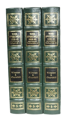 Easton Press The War Speeches of Winston S. Churchill 1939-45 3 Vols 2001 WWII - Image 1 of 4