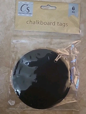 Chalkboard Tags-Circle-6 Pieces-approx. 4.6 in diameter - Image 1 of 2