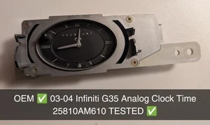 OEM ✅ 03-04 Infiniti G35 Analog Clock Time 25810AM610 TESTED ✅ - Picture 1 of 8