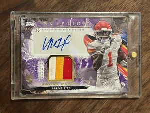 2024 Topps Inception football Xavier Worthy PURPLE patch Auto Rpa /125 RC - Picture 1 of 2
