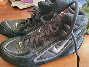 Vintage Nike Speedsweep Black White High Top Wrestling Shoes Men's Size 8.5 - Picture 1 of 18