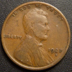 1927-S Lincoln Cent - Ear and Some Details Show on the Stalks - Picture 1 of 1