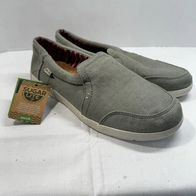 Zapatos cómodos Sanuk Sidewalk Surfer Lite 2 SL para mujer 10 Sage ligeros para caminar nuevos con etiquetas Foto 1 de 4