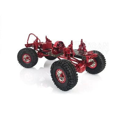 1/10 Scale SCX10 D90 RC Rock Crawler Car Model Metal Red Chassis DIY - Image 1 of 4