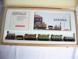 SM249* ARNOLD Railex 0247 Zugset SAXONIA lim. Messing-Handarbeitsmodell Holzbox - Bild 1 von 6
