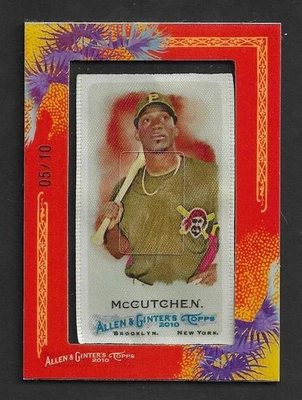 ANDREW MCCUTCHEN 2010 Topps Allen & Ginter SILK Framed Parallel /10 Pirates RARE - Image 1 of 2
