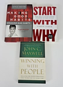 Lot of 3 Leadership Self Help Relationship Building Books Maxwell Sinek Meyer - Bild 1 von 7
