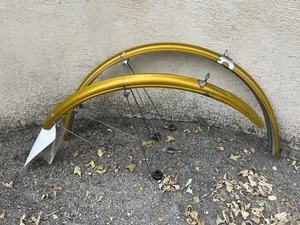 Classic Bluemels Lightweight GOLD Mudguards PX10 PY10 PX60 Herse Singer Routens - Foto 1 di 9