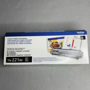 Cartucho de tóner negro Brother TN-221BK genuino OEM NUEVA CAJA SELLADA - Imagen 1 de 12